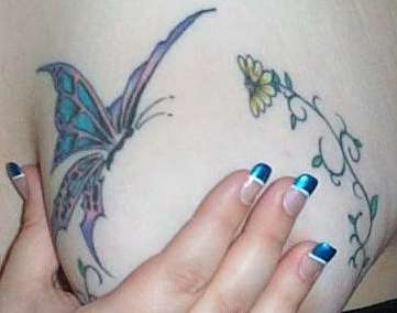 My boob stamp tattoo