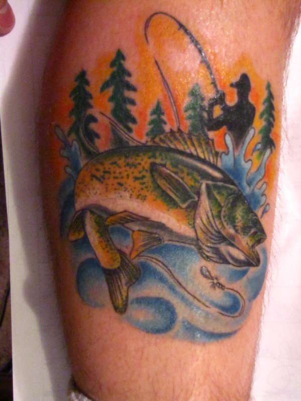 Walleye tribute tattoo