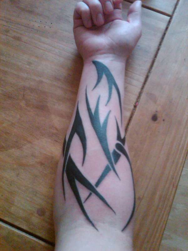 New forearm tribal tattoo