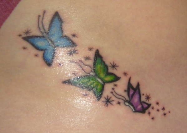 Three Butterflies tattoo