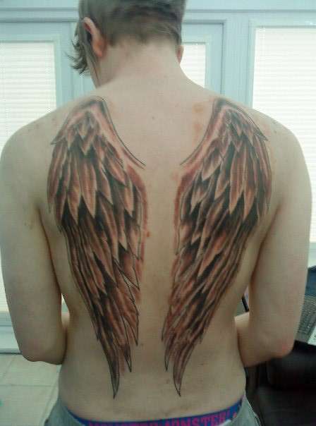 Wings just after they were finished =] tattoo