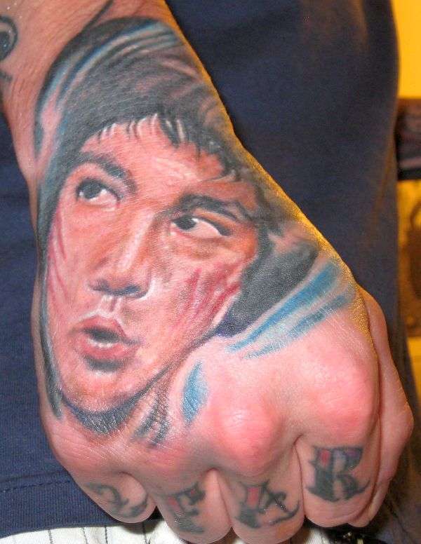 bruce lee right hand 1st session tattoo