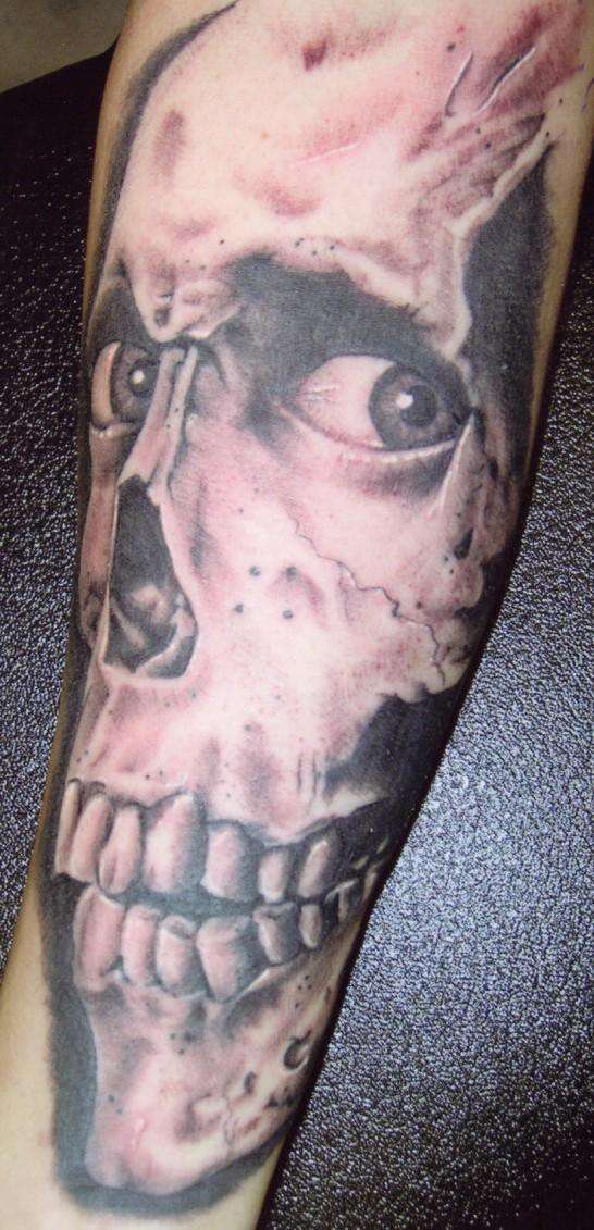 evil dead skull tattoo
