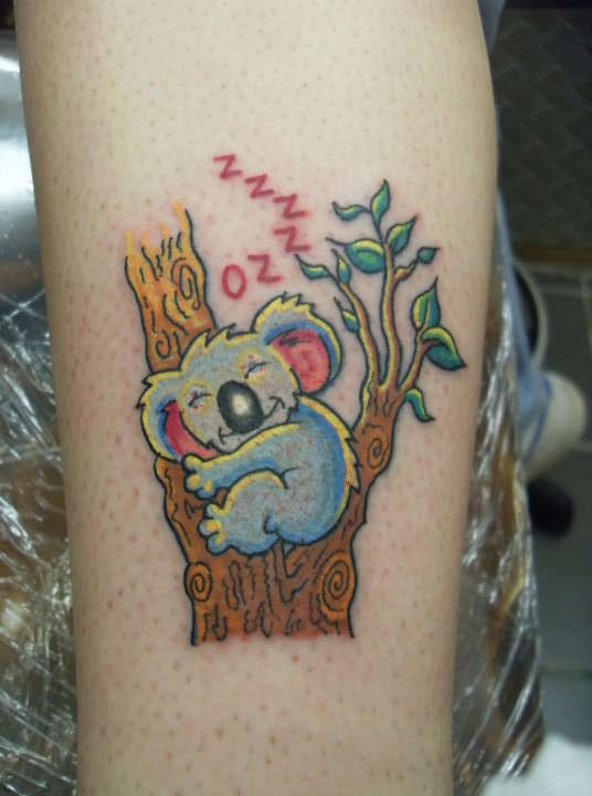 freehand koala tattoo
