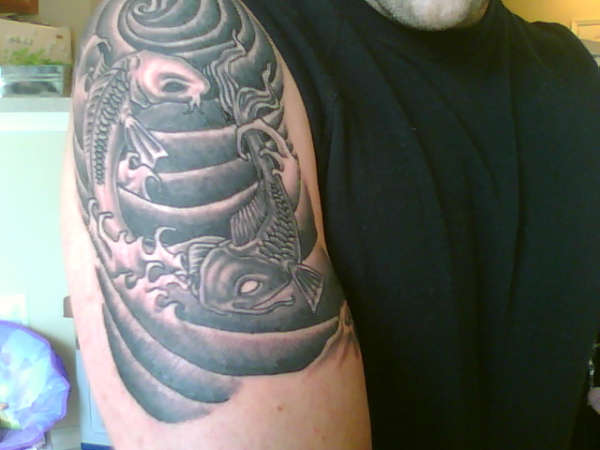 koi fish for my girls tattoo