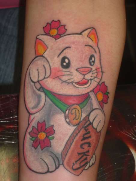 lucky pussy tattoo