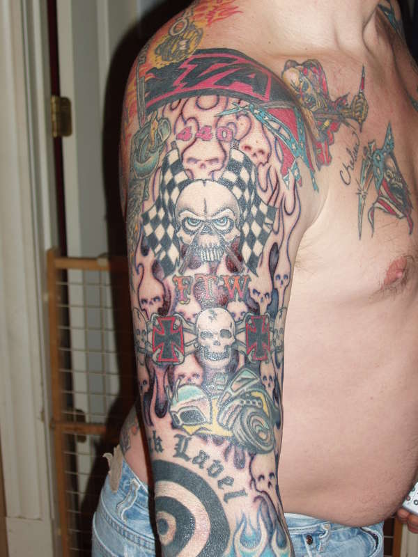 music influenced sleeve tattoo