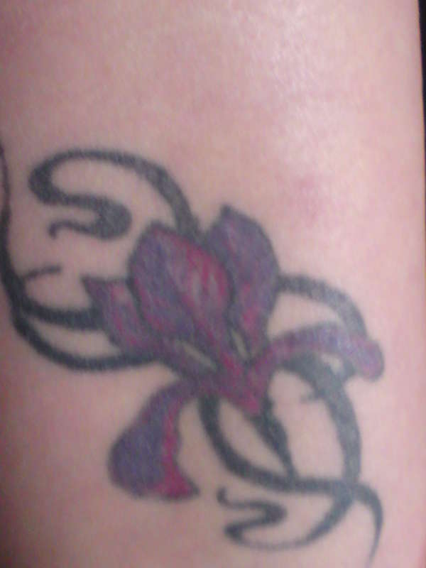 my iris  flower tattoo tattoo