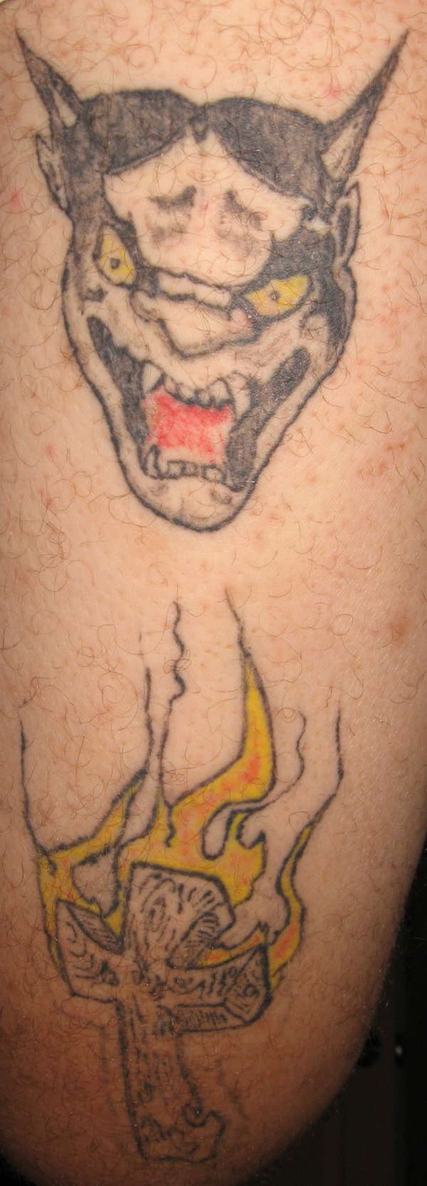 my leg.first tats i did tattoo