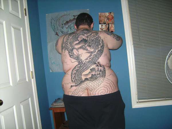 oriental style dragon (not completed) tattoo
