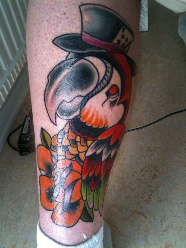 parrot (cover up) tattoo