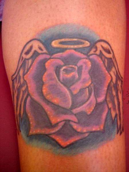 rose cover tattoo