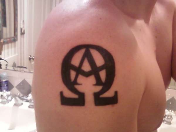 Alpha and Omega tattoo