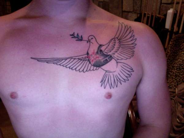 Banksy Bethlehem Dove tattoo