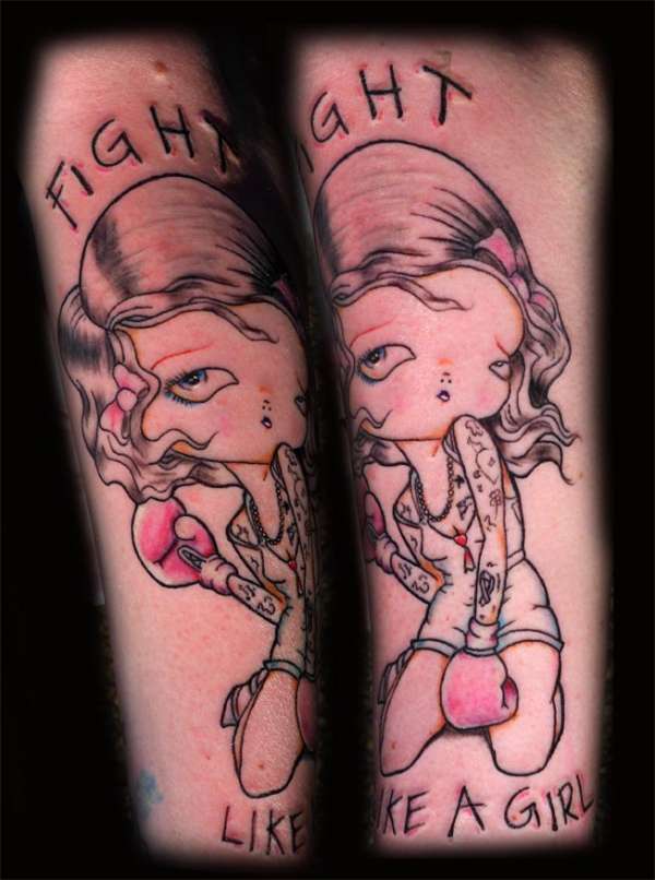 Fight like a girl tattoo