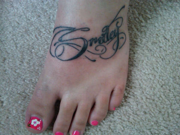 Just got my nickname tattoed on my foot. tattoo