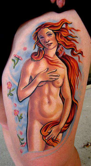 The Birth of Venus tattoo