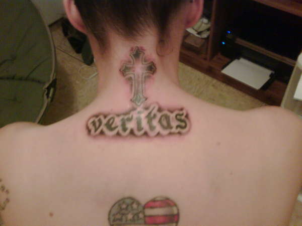 The cross is Truth tattoo