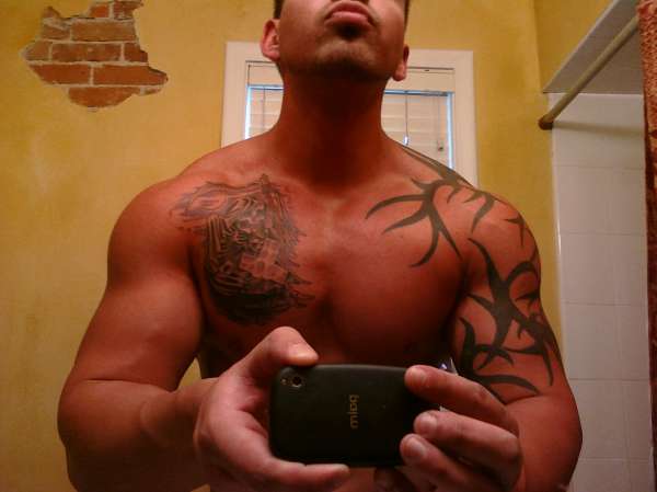 Tribal and Grim Reaper with Cross tattoo