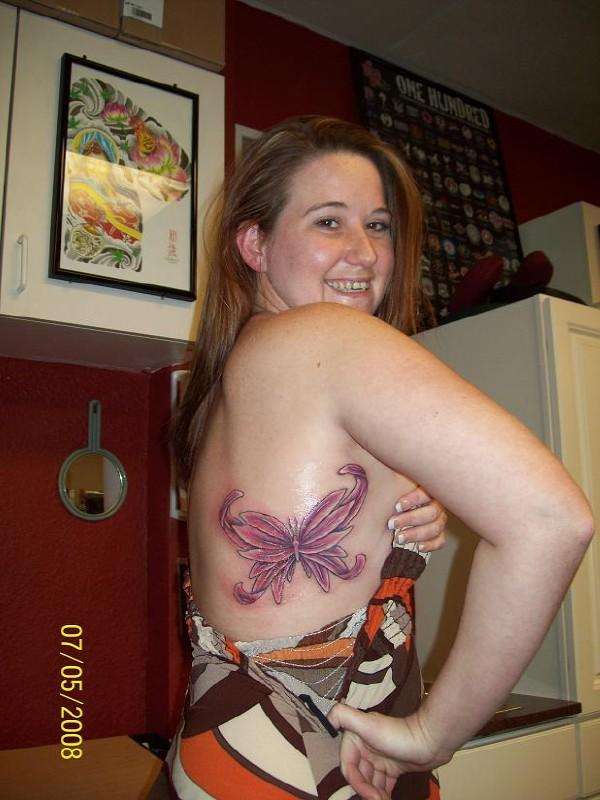 Vegas Show Girl Butterfly tattoo