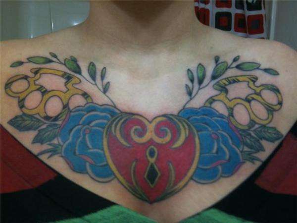 chest piece tattoo