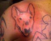 dog portrait tattoo