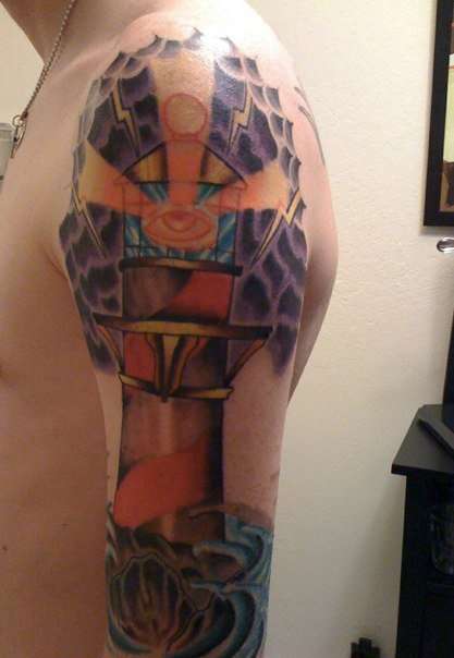 lighthouse half sleeve tattoo