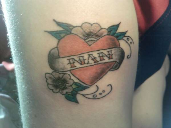 nan heart tattoo
