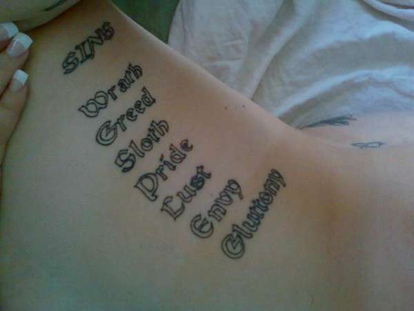 7 sins tattoo