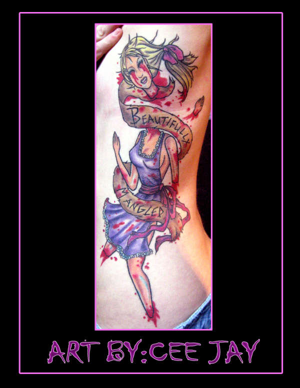 Beautifully mangled tattoo