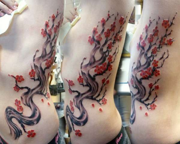 Cherry Blossom Side Piece tattoo