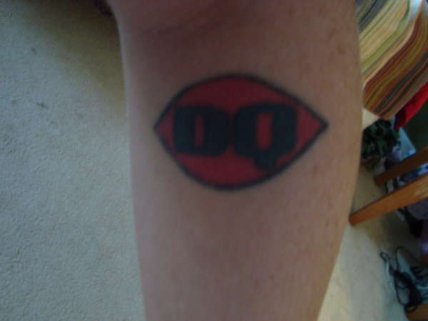 "DQ" tattoo