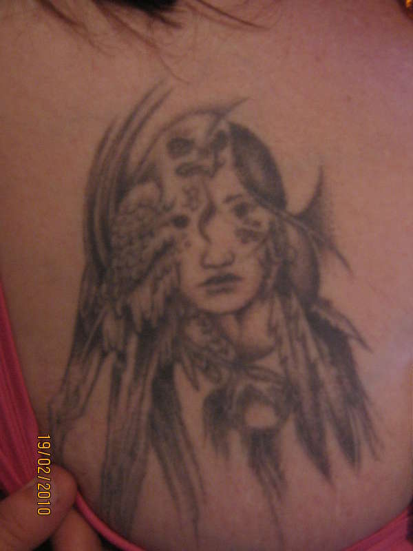 Indian/eagle tattoo