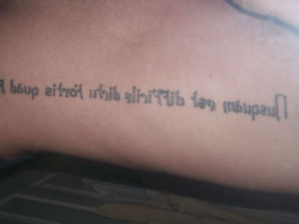 Latin Writing Tattoo tattoo