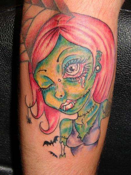 Zombie girl tattoo