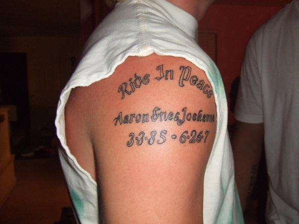 aaron R.I.P tattoo