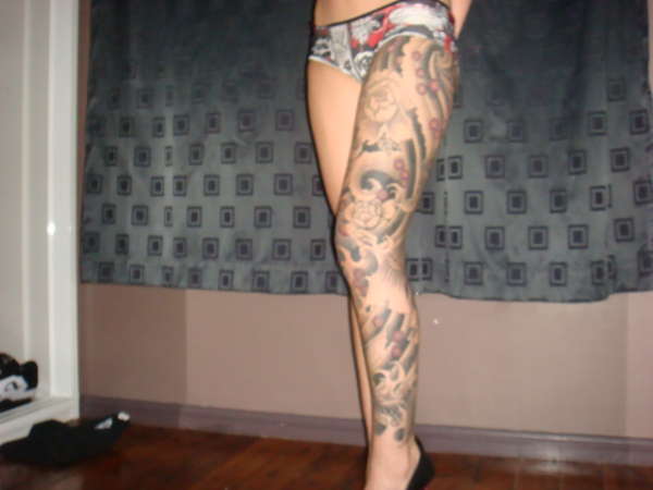 full leg kois tattoo
