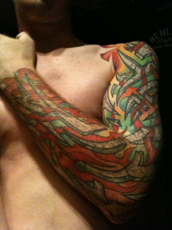 full sleeve please comment tattoo