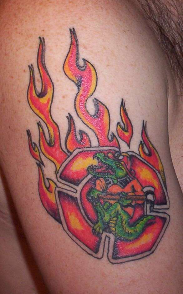 Gator Firefighter tattoo