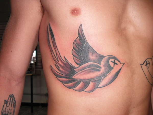 sparrow,black and grey. tattoo