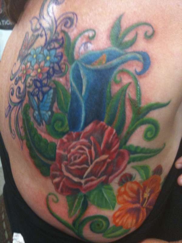 Another couple of flowers added tattoo