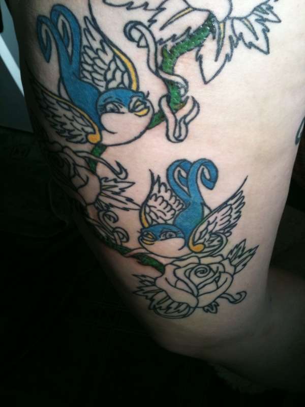 Birds & Roses tattoo