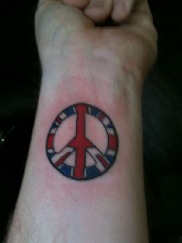 British peace sign tattoo