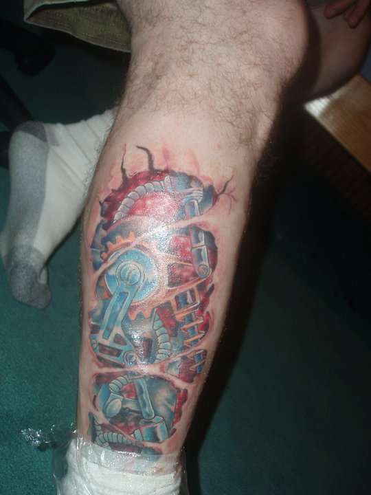 Calf Biomechanical tattoo