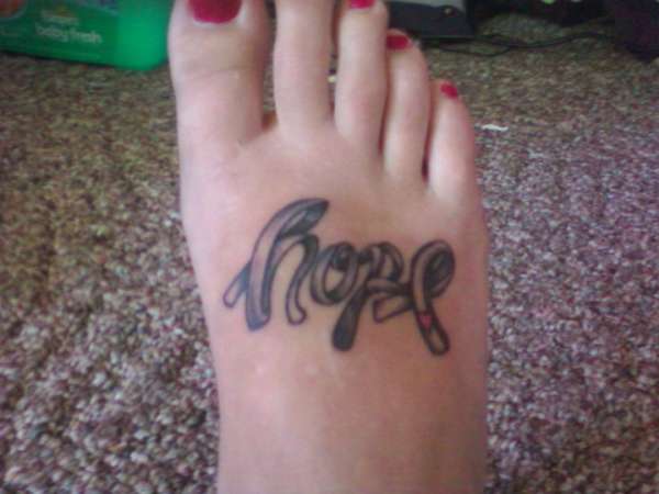 Hope tattoo for Brain Tumors tattoo