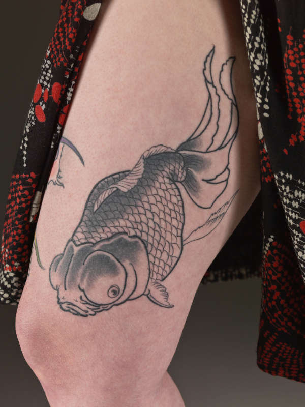 Koi - Pre-color tattoo