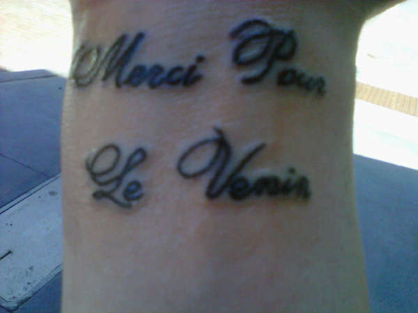 Merci Pour Le Venin tattoo