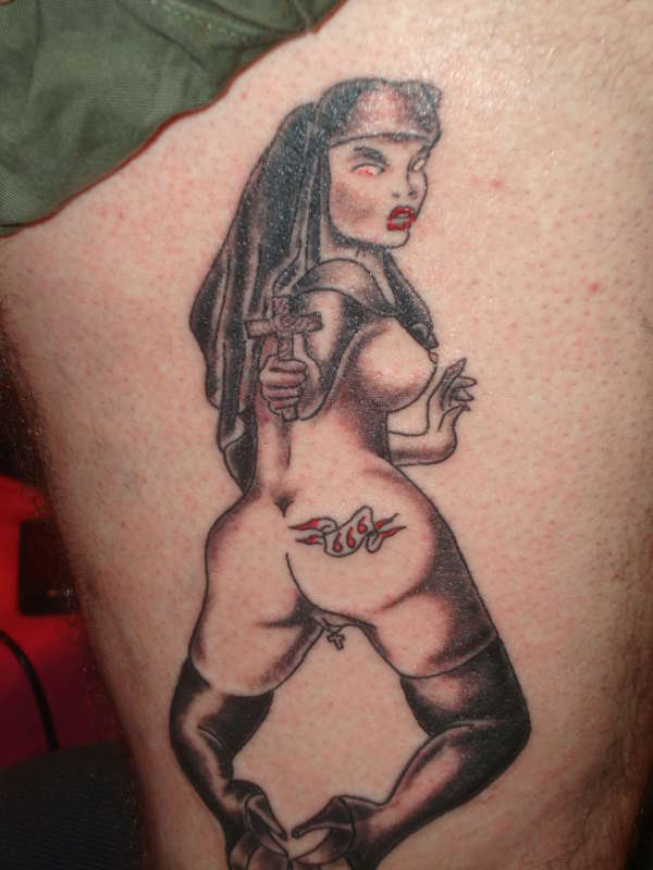 Naughty Nun tattoo