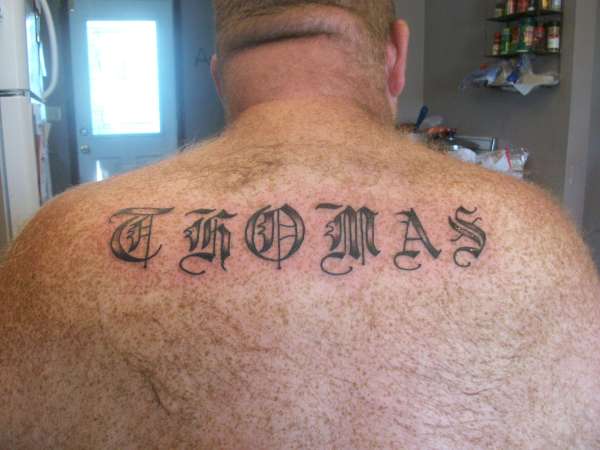 Old english Lettering tattoo
