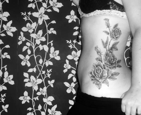 Rose Vine Rib Tattoo tattoo